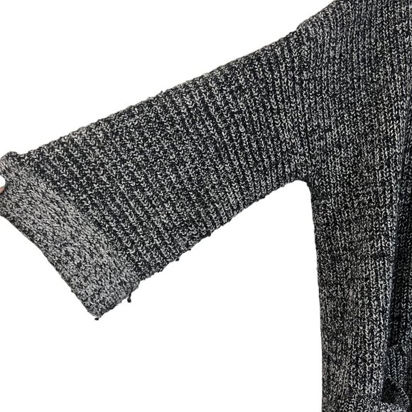 Sumisumi Womens Marled Black Chunky Knit Open Cardigan Wool Blend Size F - Picture 2 of 8